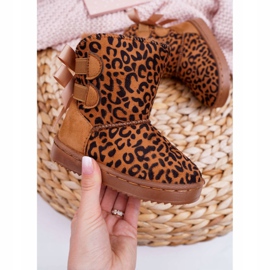 FRROCK Kinder-Schneestiefel mit Fell-Leopard Fiona braun 1