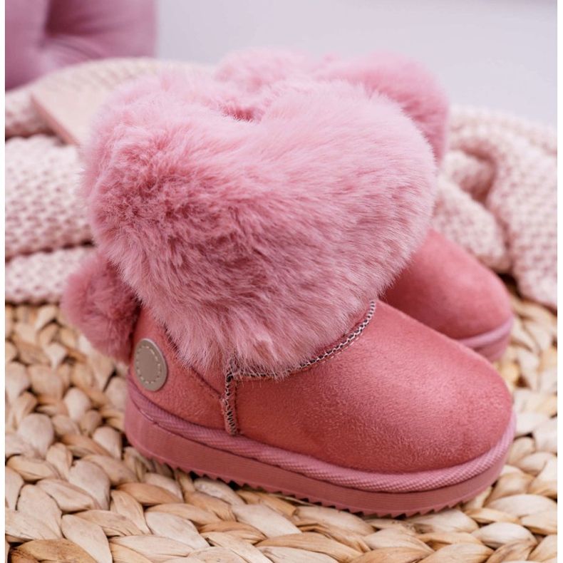 FRROCK Kinder-Schneestiefel mit Fell Pink Kiks rosa 2