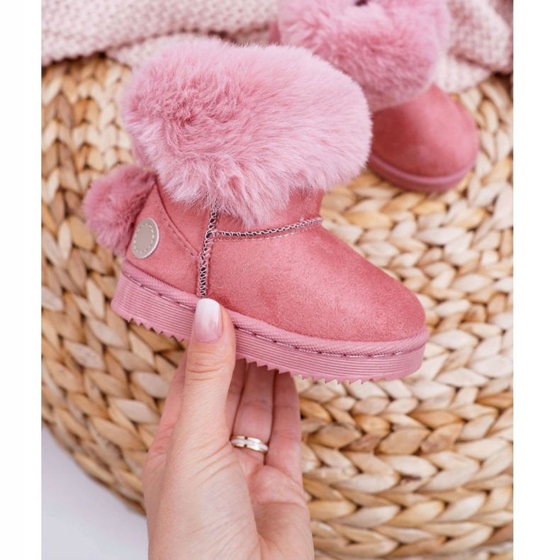 FRROCK Kinder-Schneestiefel mit Fell Pink Kiks rosa 1