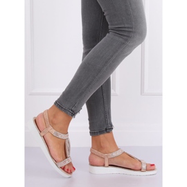 Damen Sandalen Champagner 127-89 Champagner rosa 1