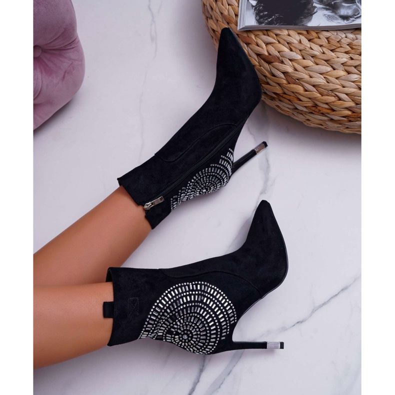 HAN Damenstiefel mit hohem Absatz Schwarz Modisch 1