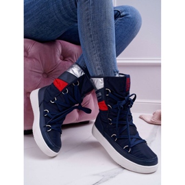 Damen Schneestiefel mit Fell Big Star Marineblau EE274657 2