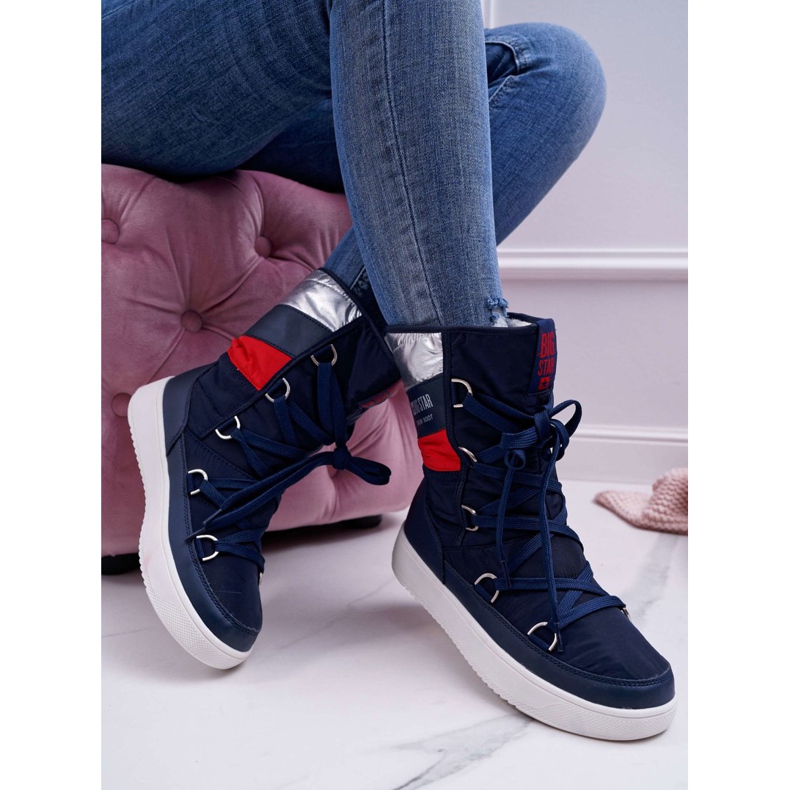 Damen Schneestiefel mit Fell Big Star Marineblau EE274657 2