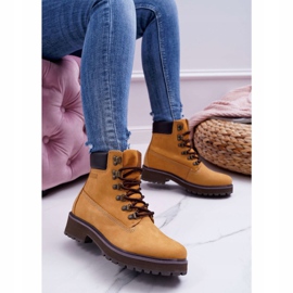 Damenstiefel Trappers Big Star Camel EE274035 braun 1