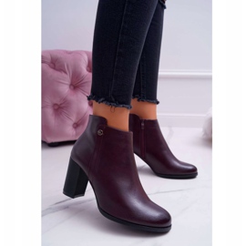 Damen Stiefel mit hohem Absatz Sergio Leone Burgundy BT518 rot 1