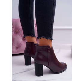 Damen Stiefel mit hohem Absatz Sergio Leone Burgundy BT518 rot 2
