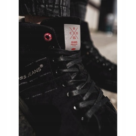 Herren Sneakers High Cross Jeans Leder Wildleder Schwarz EE1R4057C 2