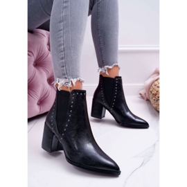 FRGIV Schwarze Trini Damenstiefel mit hohem Absatz 2