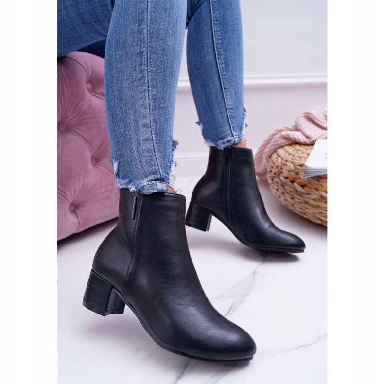 EVE Schwarze Stiefel für Damen mit Absatz Warm Fiorelli 2