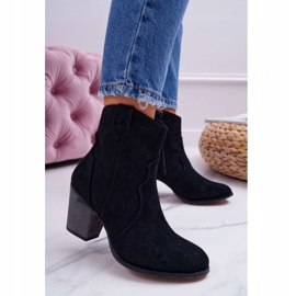 BUGO Damenstiefel mit Absatz Schwarz Nutriso Cowboystiefel 1