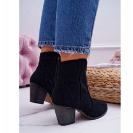 BUGO Damenstiefel mit Absatz Schwarz Nutriso Cowboystiefel 2