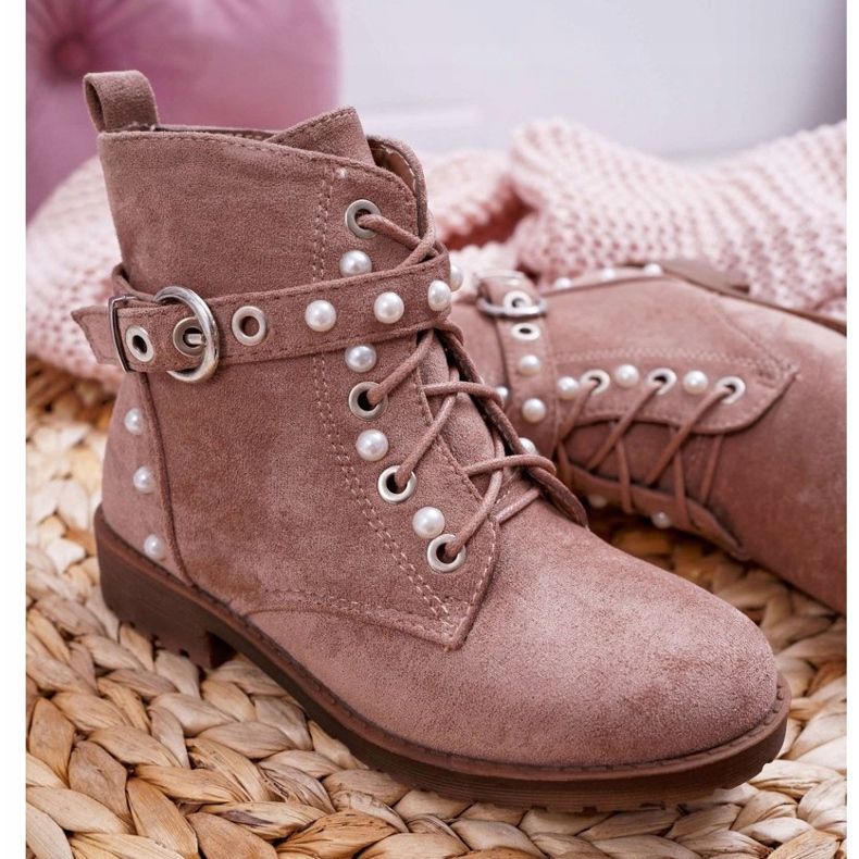 FP1 Pearls Khaki Nargos Kinderstiefel rosa 1