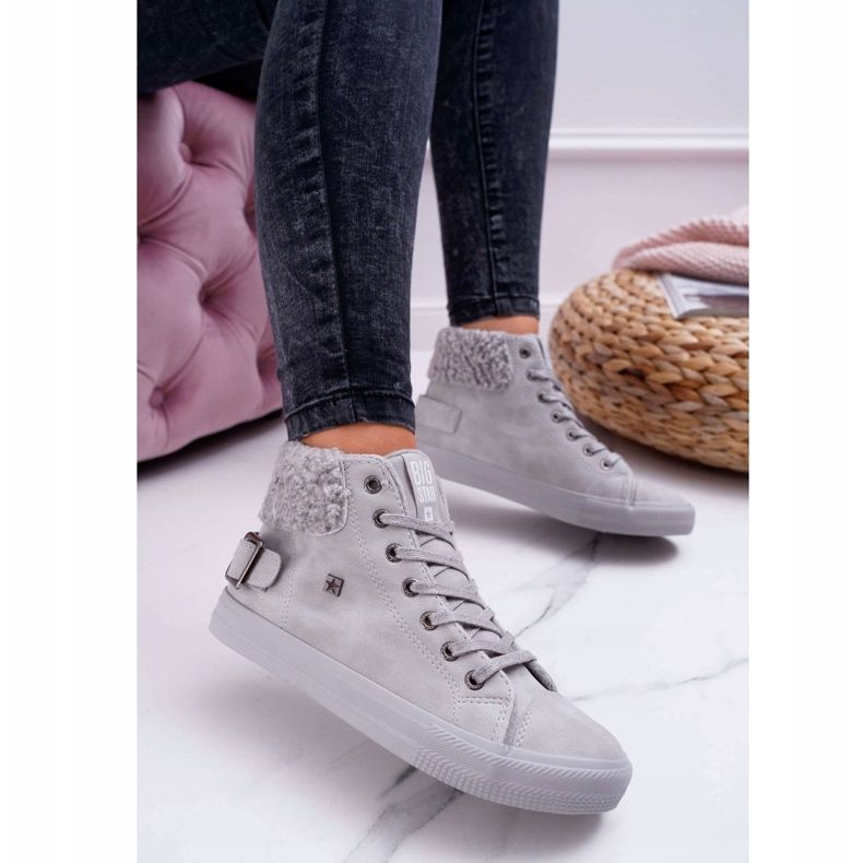 Damen Sneaker Big Star High Warm Grau EE274079 1