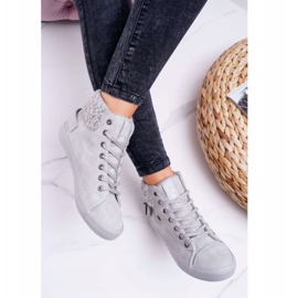 Damen Sneaker Big Star High Warm Grau EE274079 2
