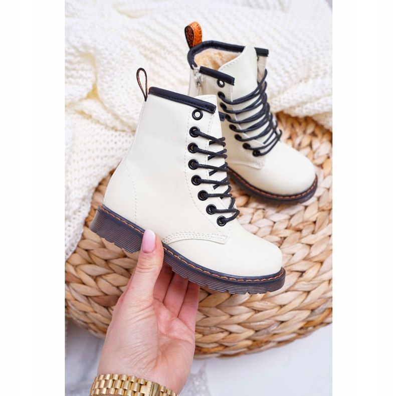 FRROCK Warme Kinderstiefel mit Reißverschluss, phosphoreszierendes weißes Gabby 1