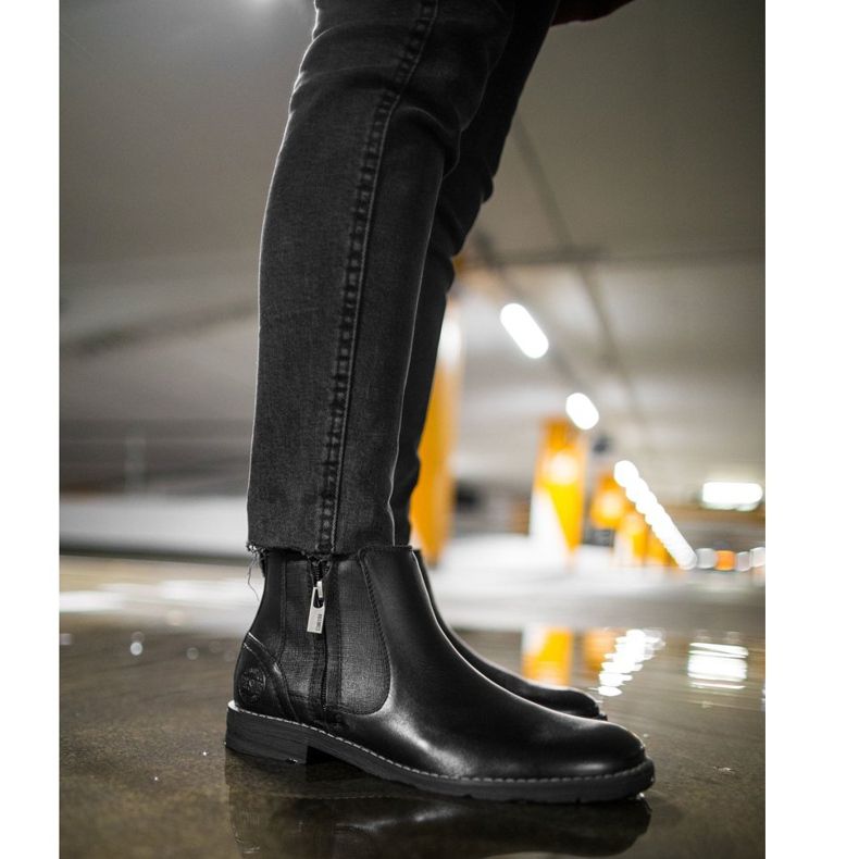 Herrenstiefel Leder Big Star Schwarz EE174287 1