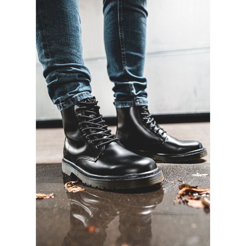 Herren Wanderschuhe Leder Big Star Schwarz EE174268 1