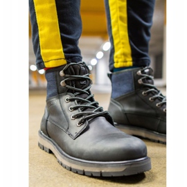 Herren Wanderschuhe Leder Big Star Schwarz EE174267 1