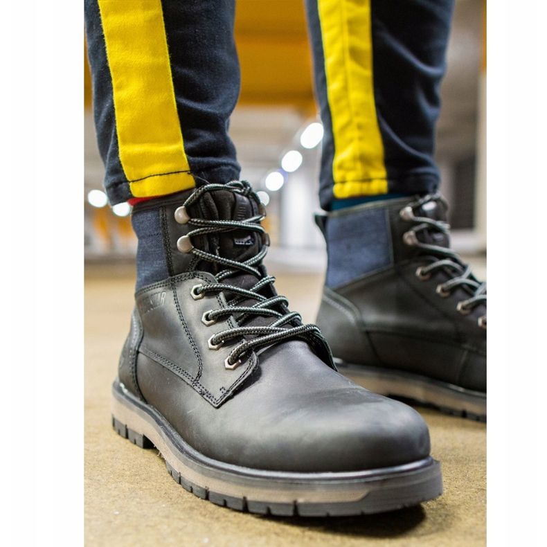 Herren Wanderschuhe Leder Big Star Schwarz EE174267 1