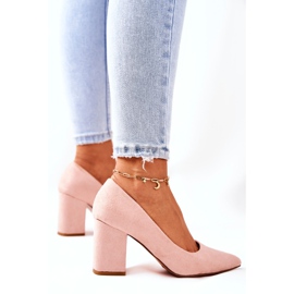 SEA Damen Pumps mit Absatz Wildleder Beige Florena 1