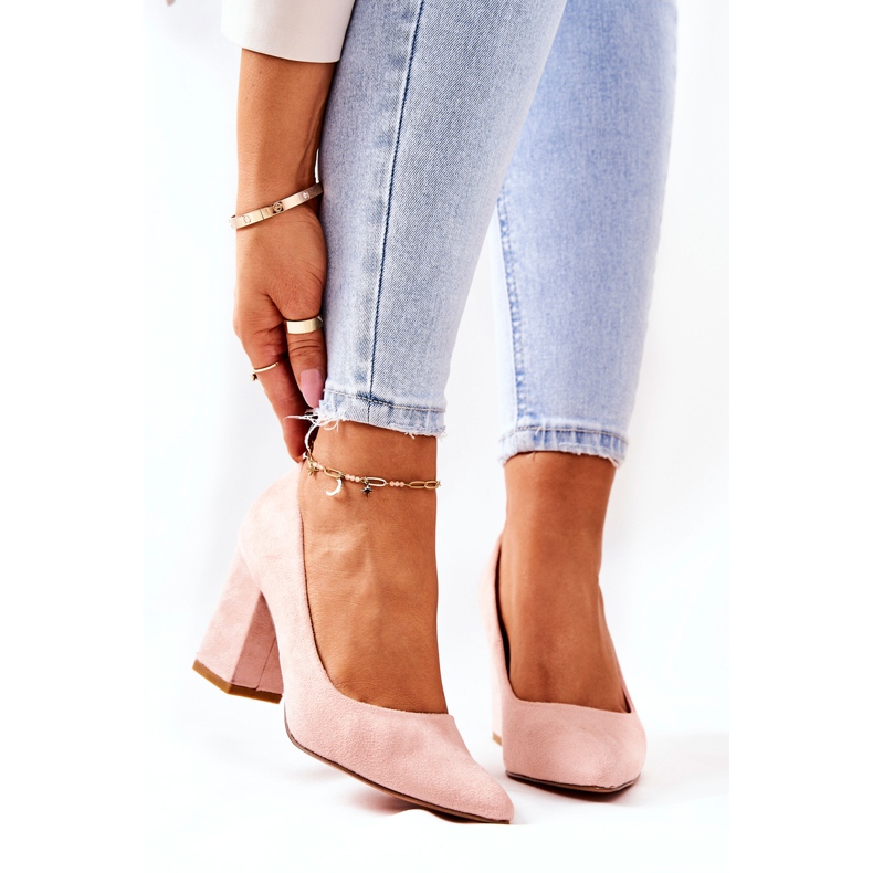 SEA Damen Pumps mit Absatz Wildleder Beige Florena 2