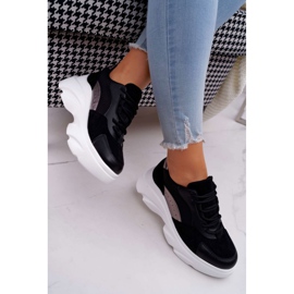 SEA Damen Sportschuhe Dicke Sohle Schwarz Cardamon 2