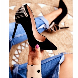 Damen Pumps Wildleder Party Pacardo schwarz 1