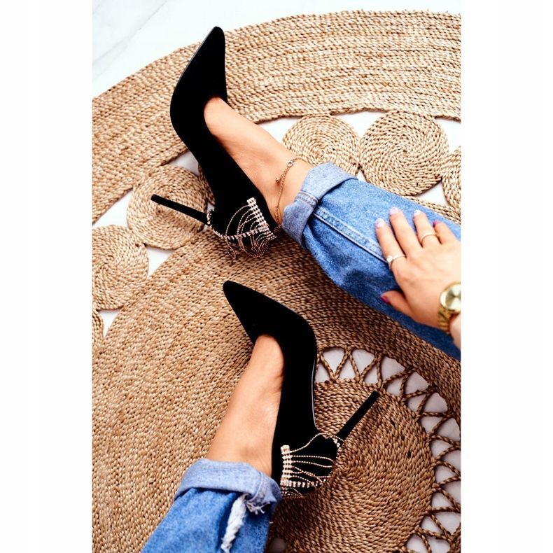 Damen Pumps Wildleder Party Pacardo schwarz 2