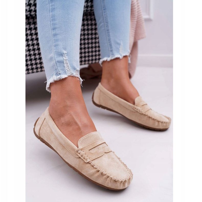 PS1 Loafer für Damen Beige Wildleder Bolero 1