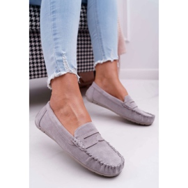 SEA Graue Loafer für Damen Wildleder Bolero 1