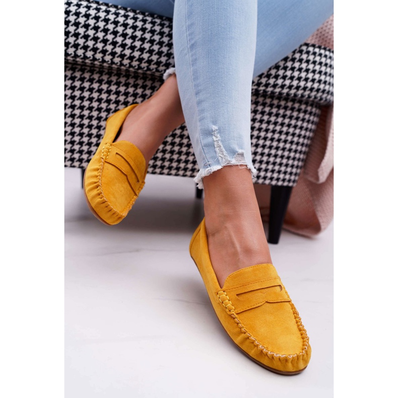 SEA Gelbe Loafer für Damen Wildleder Bolero 2
