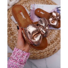 SEA Damenhausschuhe mit großer Schleife Champagner Big Love mehrfarbig 1