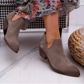 Nicole Cappuccino Anabella Stiefel aus Leder für Damen im Frühjahr beige 2