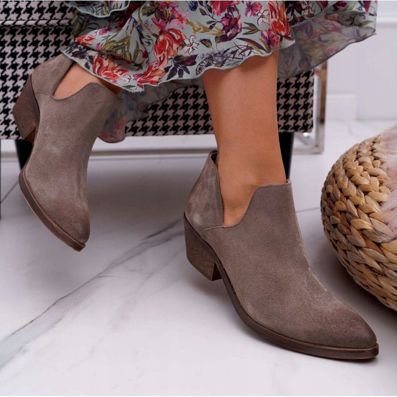 Nicole Cappuccino Anabella Stiefel aus Leder für Damen im Frühjahr beige 2