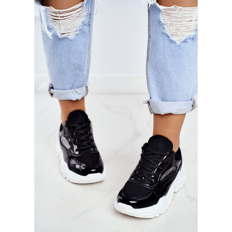 BUGO Damen Sportschuhe Lackiert Schwarz Wenson 2