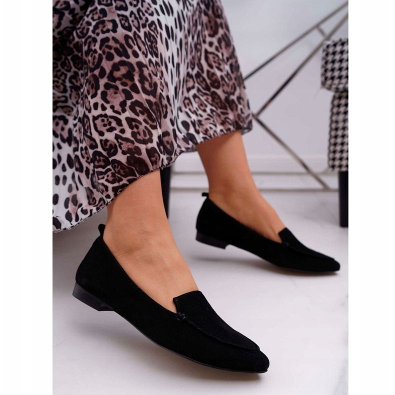 Nicole Loafer für Damen Wildleder Loafer Schwarz Homny 1