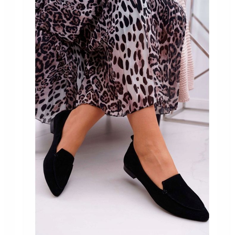 Nicole Loafer für Damen Wildleder Loafer Schwarz Homny 2