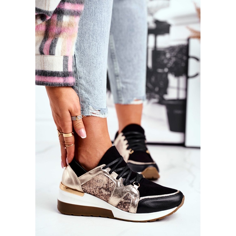 Nicole Damen Sneakers Goldenes Naturleder Coledo 2