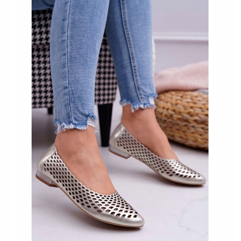 Damen Ballerinas Gold Exquisite 1107/1 golden 1