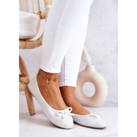 EVE Klassische Damen Ballerinas Profilierte Einlegesohle Silver Fimme grau 3