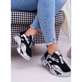 Damen Sportschuhe Big Star von Daniel Lopez Schwarz Silber FF274A527 grau 2