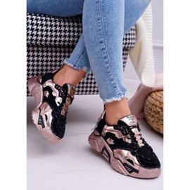 Damen Sportschuhe Big Star von Daniel Lopez Schwarz und Gold FF274A528 gelb 2