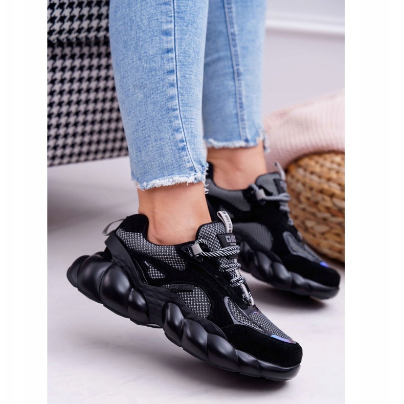 Damen Sportschuhe Big Star von Daniel Lopez Schwarz Grau FF274A553 1