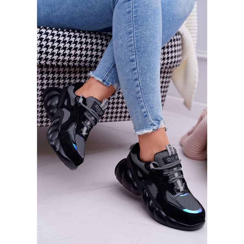 Damen Sportschuhe Big Star von Daniel Lopez Schwarz Grau FF274A553 2