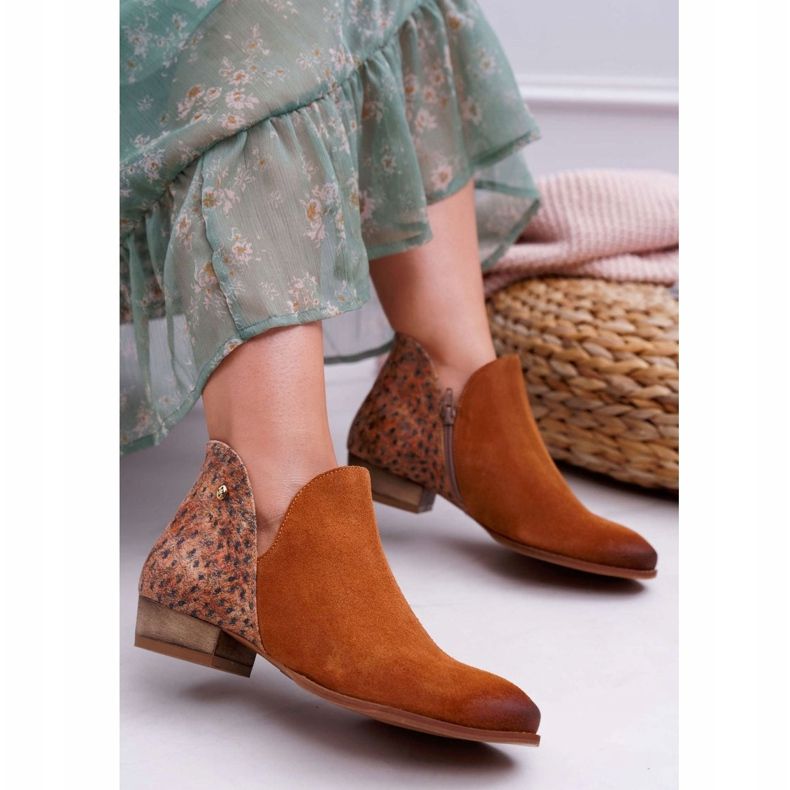 Flache Stiefel für Damen Maciejka Spring Leather Rot 04091-49 braun 1