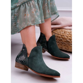 Damen Flache Stiefel Maciejka Spring Leather Grün 04091-19 1