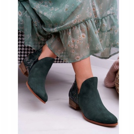 Damen Flache Stiefel Maciejka Spring Leather Grün 04091-19 2