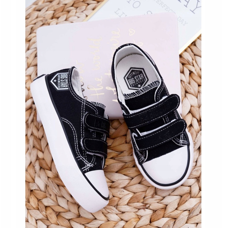 Kinderschuhe Sneaker Big Star mit Klettverschluss Schwarz FF374062 1