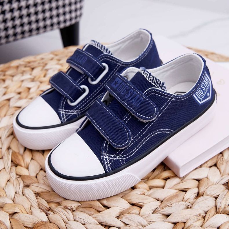 Kinder Sneaker Big Star mit Klettverschluss Marineblau FF374064 navy blau 1