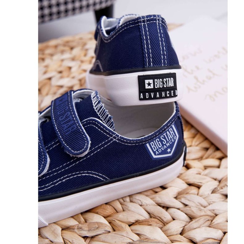 Kinder Sneaker Big Star mit Klettverschluss Marineblau FF374064 2
